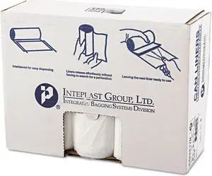 High-Density Interleaved Commercial Can Liners 45 gal 17 microns 40" x 48" Clear 250/Carton S404817N