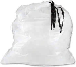 Draw-Tuff Institutional Draw-Tape Can Liners 55 gal 1.9 mil 42.5" x 35.5" Natural 50/Carton DT55DRUM