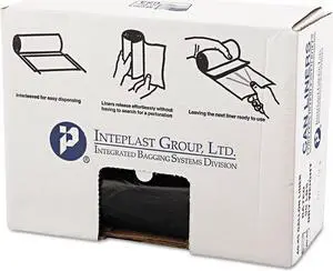 High-Density Commercial Can Liners Value Pack 45 gal 19 microns 40" x 46" Black 150/Carton VALH4048K22