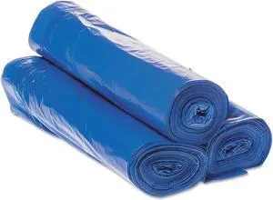 Draw-Tuff Institutional Draw-Tape Can Liners 30 gal 1 mil 30.5" x 40" Blue 200/Carton DTH3040B