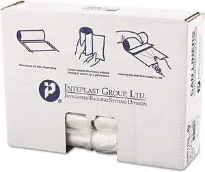 High-Density Interleaved Commercial Can Liners 30 gal 10 microns 30" x 37" Clear 500/Carton S303710N
