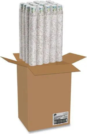 PerfecTouch Paper Hot Cups 12 oz Coffee Haze Design Individually Wrapped 1000/Carton 5342CDWR