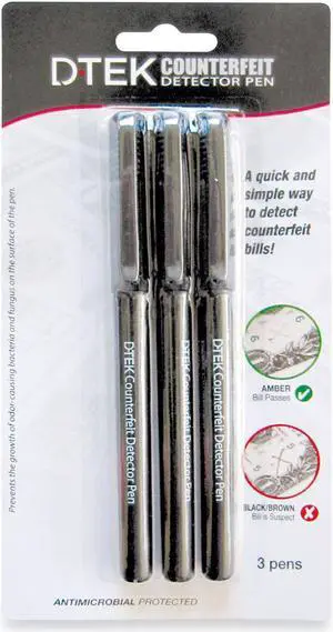 DTEK Counterfeit Detector Pens U.S. Currency 3/Pack 560191