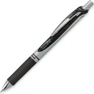 Pentel EnerGel RTX Retractable Liquid Gel Pen, Extra Fine Line, Needle Tip, Black Ink ,12 pack (BLN73-A)