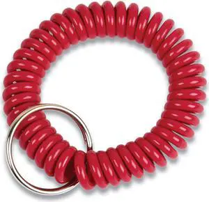 Controltek Wrist Key Coil Key Organizers Red 12/Pack