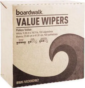 Boardwalk DRC Wipers White 9 1/3 x 16 1/2 9 Dispensers 100 900/ctn BWKV030IDW2