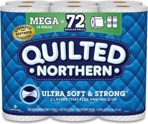 Quilted Northern Ultra Soft and Strong Bathroom Tissue Mega Rolls 18Ct