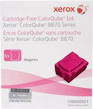 Xerox ColorQube 8870 Magenta 6 Ink Sticks Solid Ink (17,300 Pages) - 108R00951