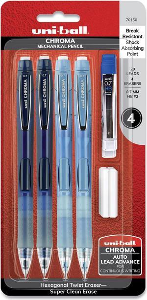 Uni-ball Chroma Mechanical Pencil Lead and Eraser Refills 0.7 mm HB #2 4/Set