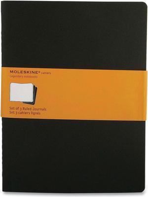 Moleskine Cahier Journal Quadrille Rule Black Cover 120 Sheets 3/Pack 705014