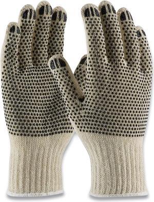 PVC-Dotted Cotton/Polyester Work Gloves Small Gray/Black 12 Pairs 36110PDDS