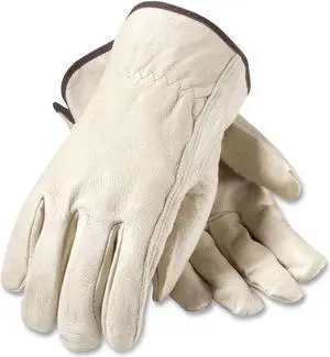 Top-Grain Pigskin Leather Drivers Gloves Economy Grade X-Large Gray 70361XL
