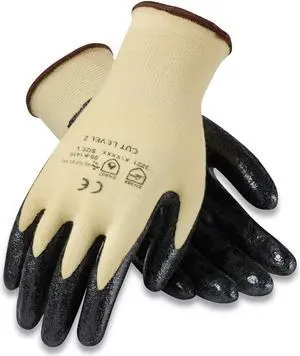 KEV Seamless Knit Kevlar Gloves Large Yellow/Black 12 Pairs 09K1450L