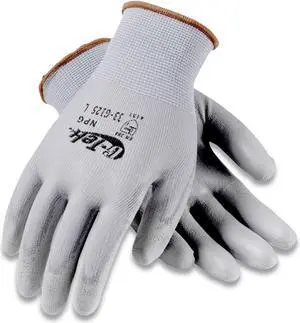 GP Polyurethane-Coated Nylon Gloves Large Gray 12 Pairs 33G125L