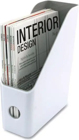 FUSION MAGAZINE FILE, 4.25 X 9.5 X 12, WHITE/GRAY