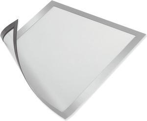 Durable Duraframe Magnetic Sign Holder, 5.5 X 8.5, Silver Frame, 2/Pack 472123