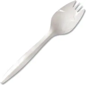 Berk Individually Wrapped Mediumweight Cutlery Spork White 1000/Carton 1105000