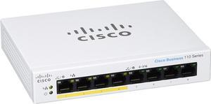 Cisco 110 CBS110-8PP-D Ethernet Switch, 8 Ports - 2 Layer Supported