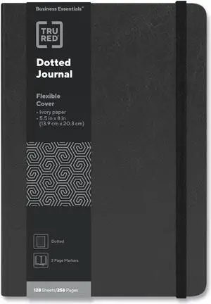 Tru Red Business Journal, Dot Rule, Black, 8 x 5.5, Each (TUD24377283)