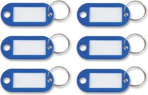 Advantus Key Tags Label Window 0.88 x 0.19 x 2 Dark Blue 6/Pack KEY98019