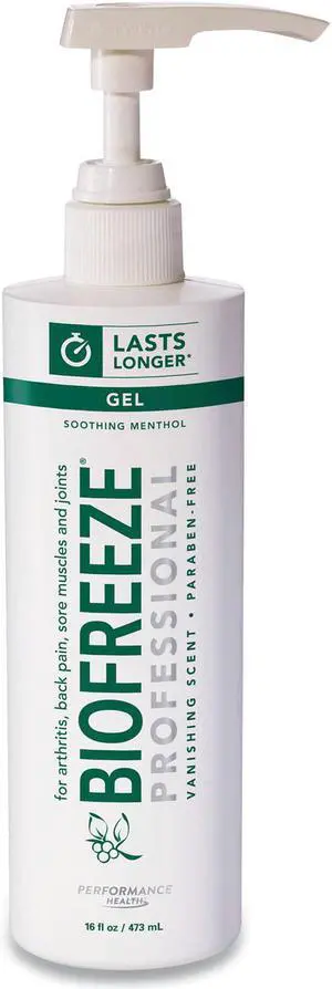 PROFESSIONAL GREEN TOPICAL ANALGESIC PAIN RELIEVER GEL, 16 OZ PUMP