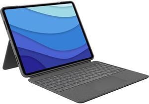 Logitech Combo Touch iPad Air 4th gen  2020 Keyboard Case  Detachable Backlit Keyboard with Kickstand ClickAnywhere Trackpad Smart Connector  Oxford Gray
