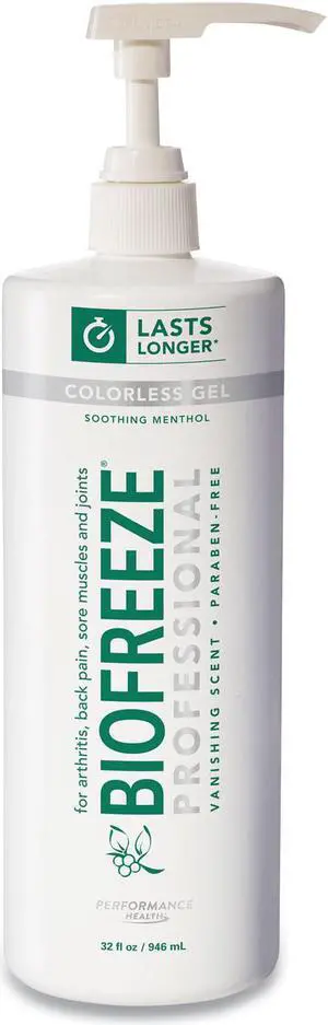 FAST ACTING MENTHOL PAIN RELIEF TOPICAL ANALGESIC, COLORLESS GEL, 32 OZ PUMP BOTTLE