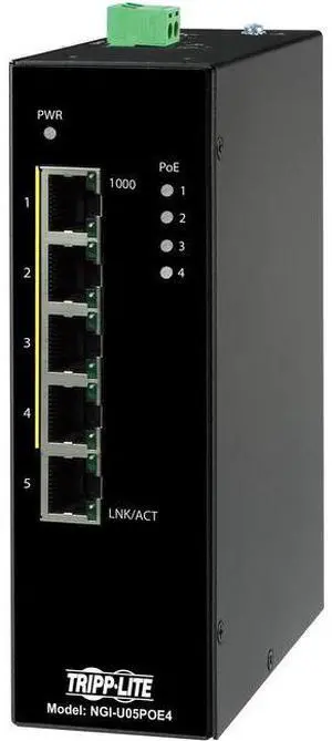 Eaton Tripp Lite Series 5-Port Unmanaged Industrial Gigabit Ethernet Switch