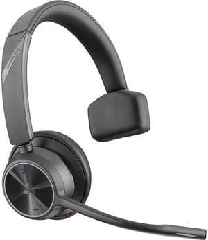 Poly - Voyager 4310 UC Wireless Headset (Plantronics) - Single-Ear Headset w/Mic - Connect to PC/Mac via USB-A Bluetooth Adapter, Cell Phone via Bluetooth - Works with Teams (Certified), Zoom & More
