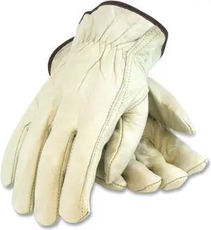 Economy Grade Top-Grain Cowhide Leather Drivers Gloves Medium Tan 68162M