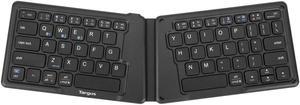 Targus Ergonomic Foldable Bluetooth Antimicrobial Keyboard Black AKF003US