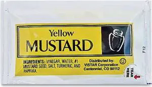 Condiment Packets Mustard 0.16 oz Packet 200/Carton PPIVENL065