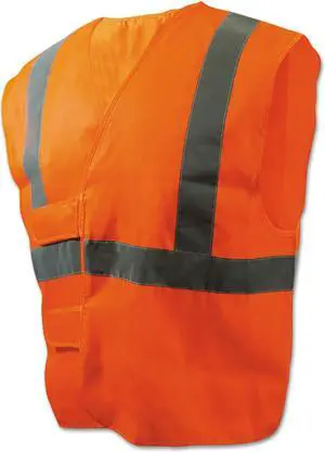 Boardwalk Class 2 Safety Vests, Standard, Orange/Silver 00035