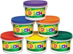 Crayola Modeling Dough Bucket, 3 Lbs, Assorted, 6 Buckets/Set 570016