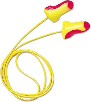 Laser Lite® Disposable Earplugs, Foam, Magenta/Yellow, Corded