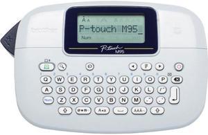 Brother P-touch PT-M95 Handy Label Maker, Direct Thermal, 230 dpi, 7.5mm./sec, Up to 2 Print Lines, Manual Cutter