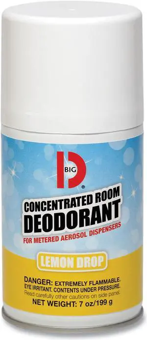 Metered Concentrated Room Deodorant, Lemon Scent, 7 Oz Aerosol, 12/carton