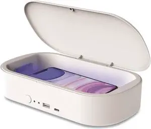Portable UV Sterilizer for Mobile Phones, White PUS60883