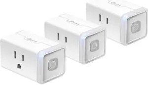 Kasa Smart Plug by TP-Link, Smart Home WiFi Outlet Works with Alexa, Echo, Google Home & IFTTT, No Hub Required, Remote Control, 12 Amp, UL Certified, 3-Pack (HS103P3)