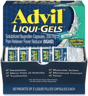 Advil Liqui-Gels Ibuprofen 200mg 50 Pairs 016902