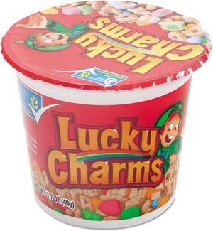 General Mills GEM13899 Lucky Charms Cereal, Single-Serve 1.73 oz. Cup, 6 / Pack