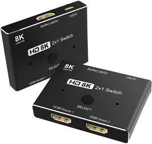 4XEM 2x1 8K 2-in 1-out HDMI Switch 4XHSP0901
