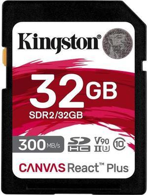 Kingston Canvas React Plus 32GB Secure Digital High-Capacity (SDHC) Flash Card Model SDR2/32GB