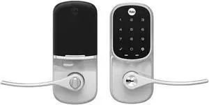 Yale Assure Lever, Touchscreen Keypad Door Lever (for doors with no deadbolt) - Keyless entry with pin code unlocking and one-touch or Auto-Locking - Satin Nickel