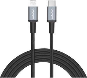 Codi 6' USB-C to Lightning (MFI Certified) Braided Nylon Charge & Sync Cable - 6 ft Lightning/USB-C Data Transfer Cable