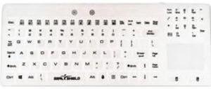 SEAL TOUCH GLOW SILICONE WIRED BACKLIT KEYBOARD W/ TOUCH PAD - DISHWASHER SAFE -