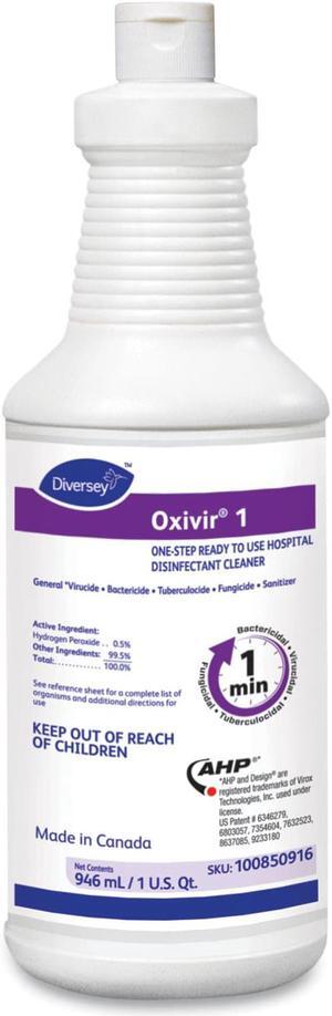 Oxivir 1 RTU Disinfectant Cleaner, 32 oz Spray Bottle, 12/Carton 100850916