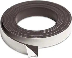 Magnetic Adhesive Tape Roll, 0.5" x 7 ft, Black, 1/Roll FM2319