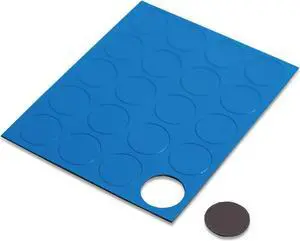 U Brands Heavy-Duty Board Magnets, Circles, Blue, 0.75", 20/Pack (UBRFM1601)