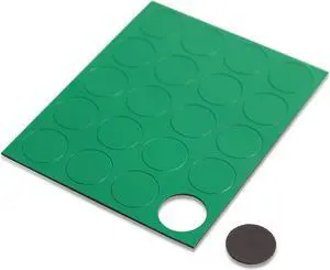 U Brands Heavy-Duty Board Magnets, Circles, Green, 0.75", 20/Pack (UBRFM1602)